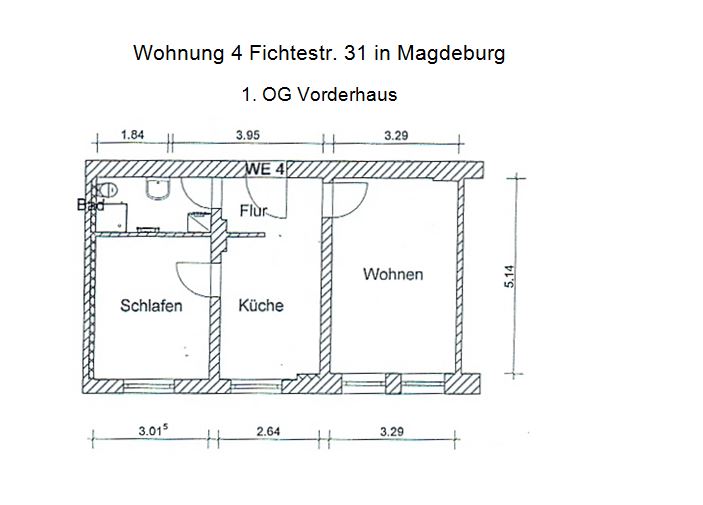 Teilmöbelierte 2 Raum Wohnung Mit Einbauküche In Sudenburg ...