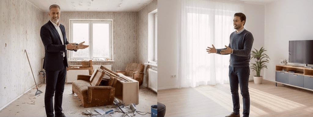 Vorher-Nachher Raumveränderung