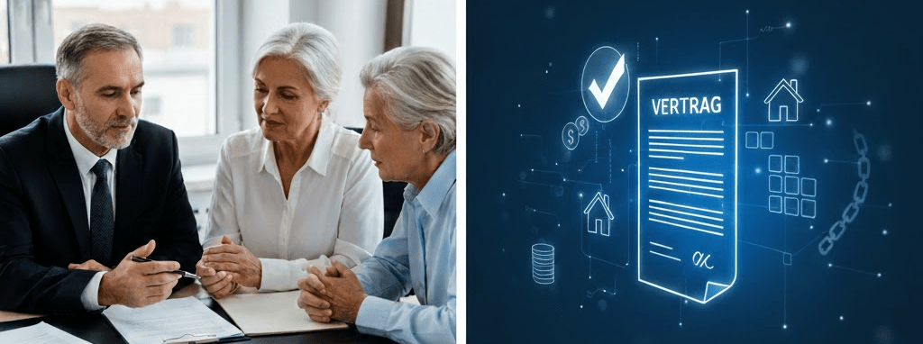 Besprechung über einen Vertrag